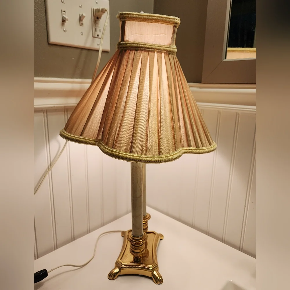 Elegant Gold and Cream Table Lamp